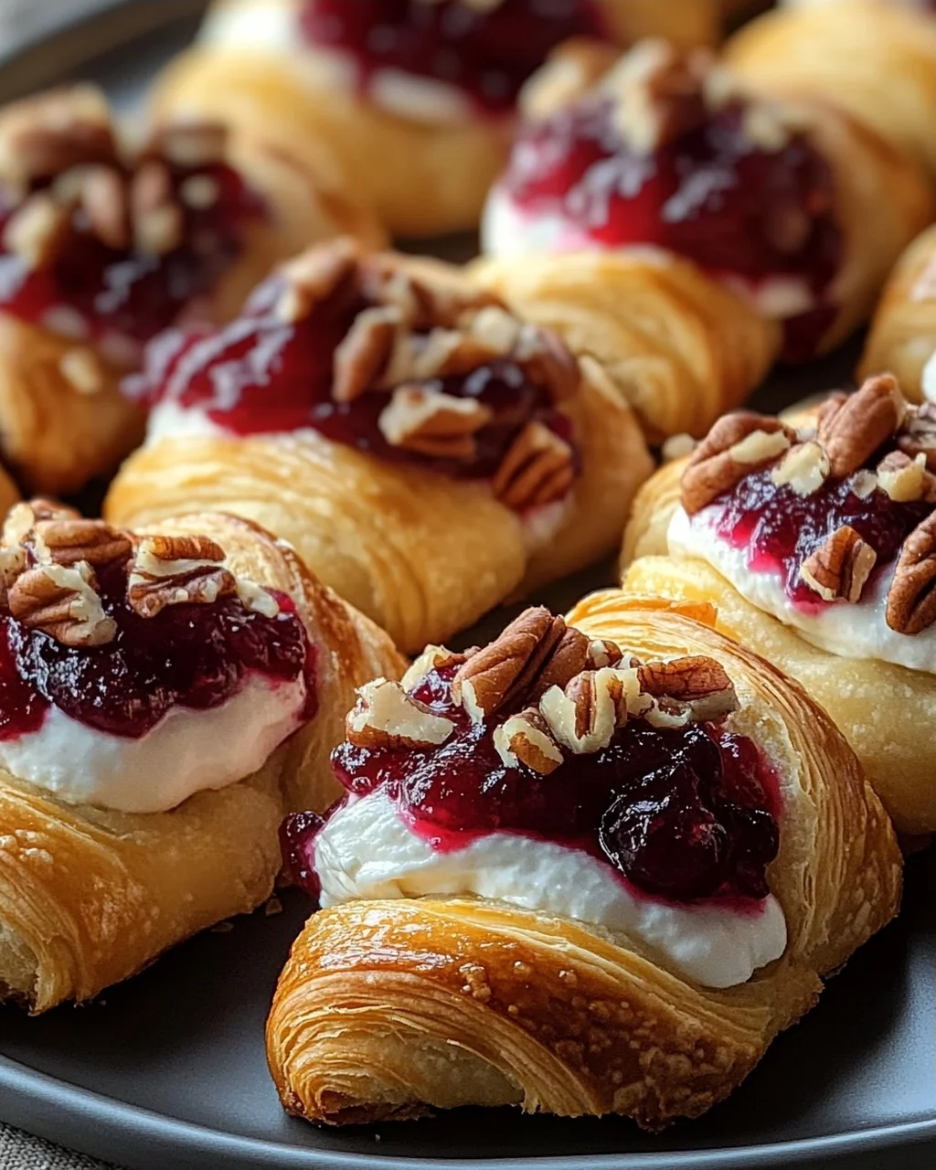 Cranberry Cream Cheese Crescent Bites
