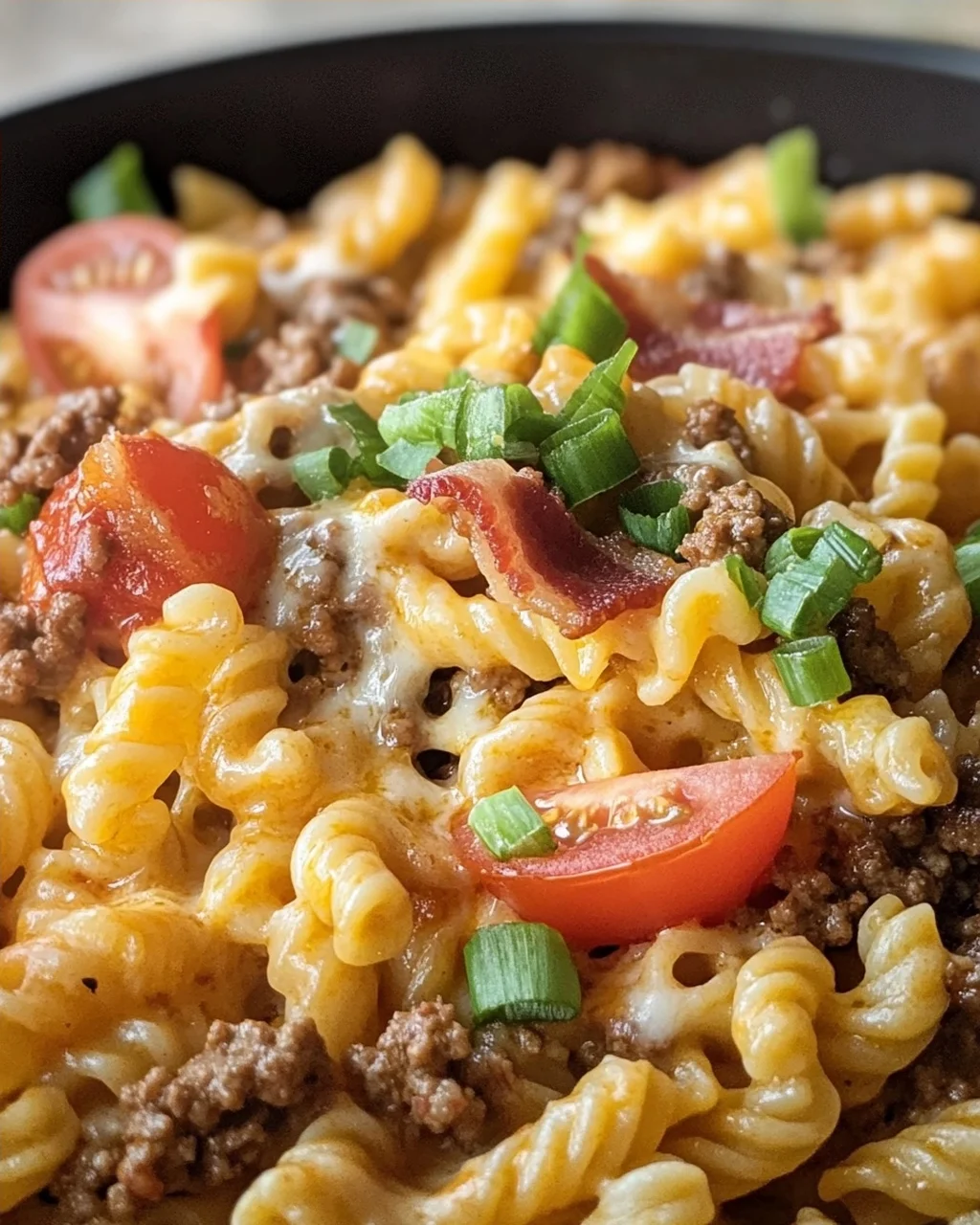 Cremige Cheeseburger-Pasta
