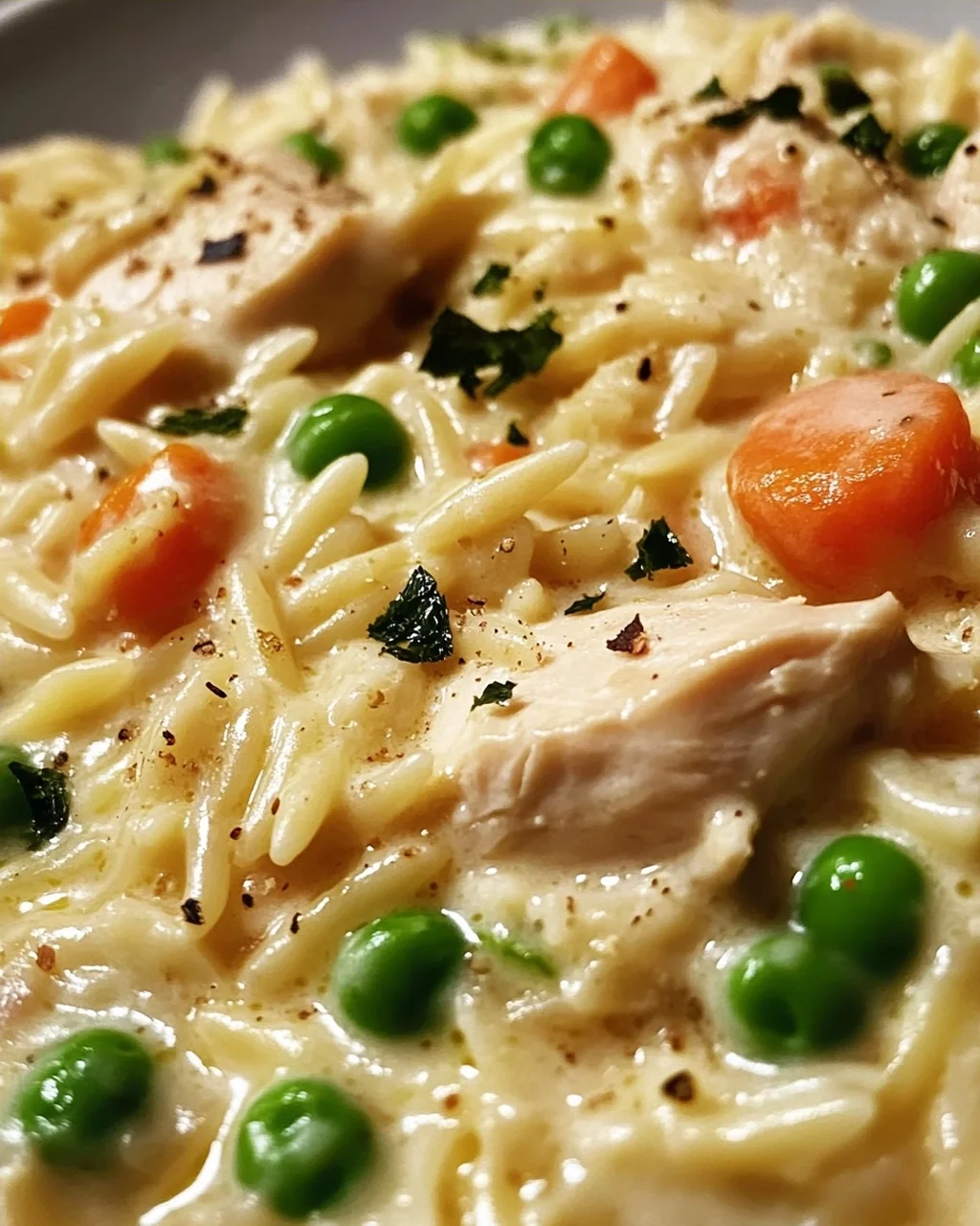 Cremige Chicken Pot Pie Orzo – Ein herzhaftes Rezept!