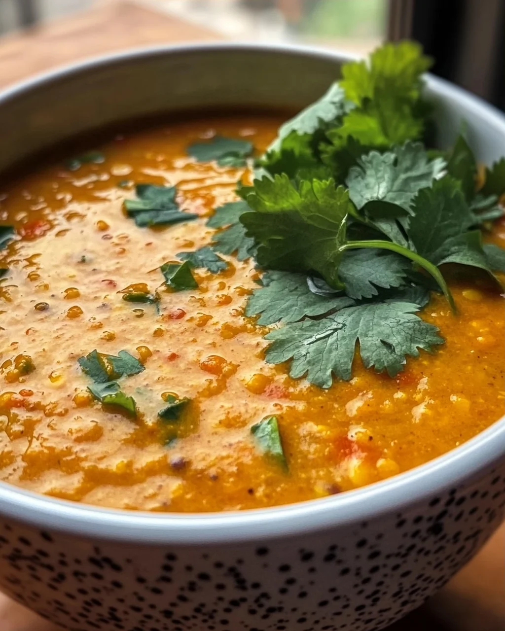 Cremige Thai Kokos Rote Linsensuppe