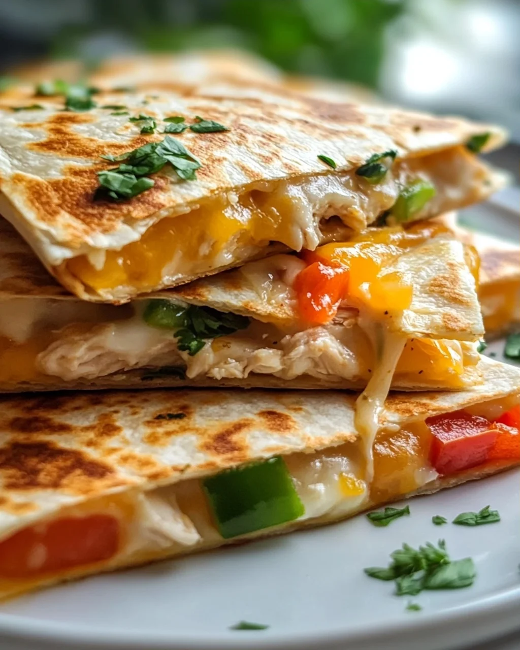 Crispy Low Carb High Protein Chicken Ranch Quesadilla