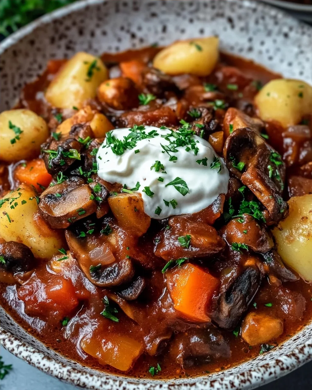 Herzhaftes Veganes Pilz Gulasch Bourguignon – Einfach Lecker