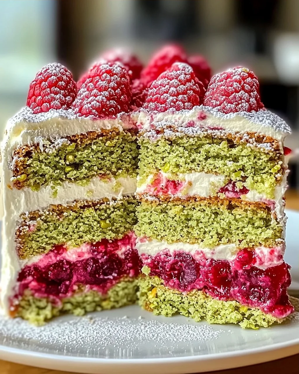 Himmlischer Pistazien-Himbeerkuchen für Genießer