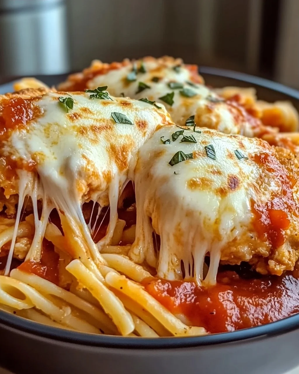 Hüttenkäse Hähnchen Parm Bowl für den schnellen Genuss