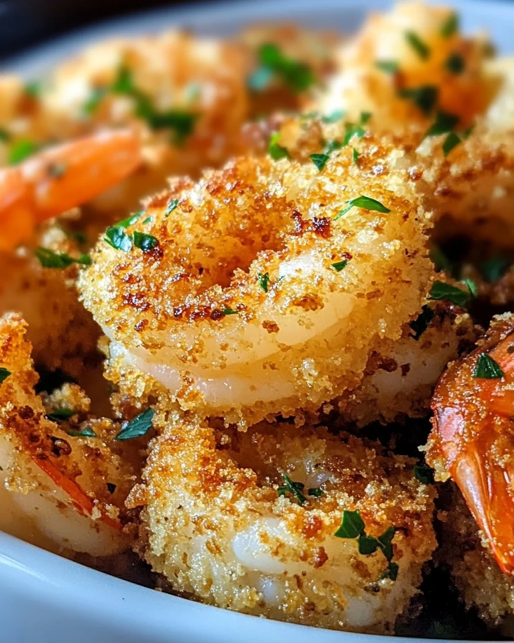 Knoblauch Parmesan Garnelen aus der Heißluftfritteuse