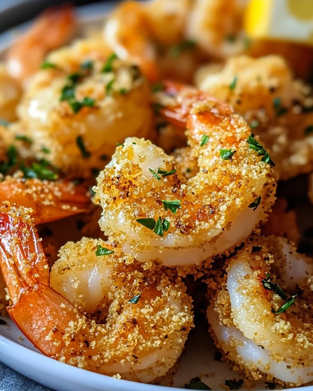 Knoblauch Parmesan Garnelen aus der Heißluftfritteuse