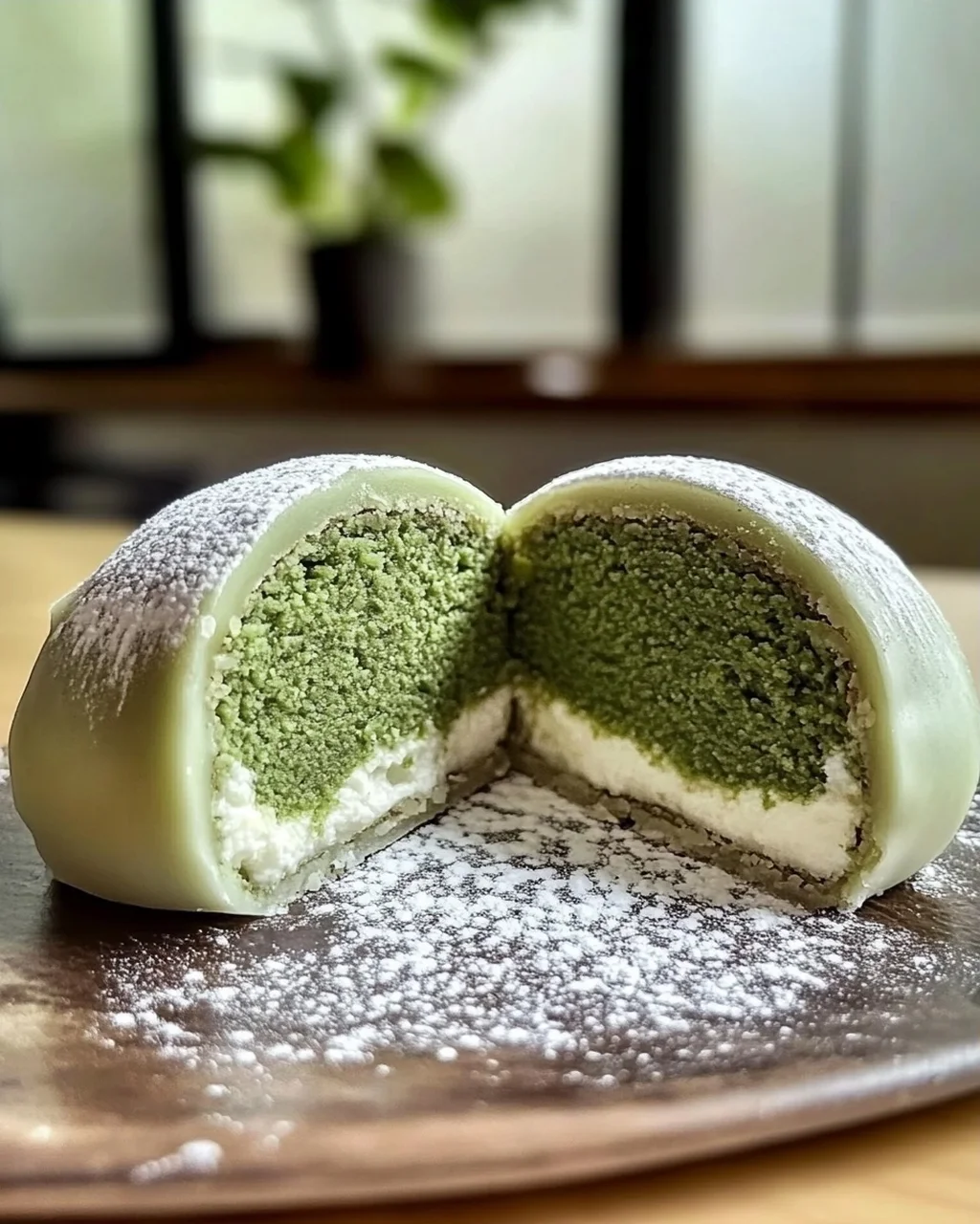 Köstlicher Matcha-Käsekuchen Daifuku Genuss