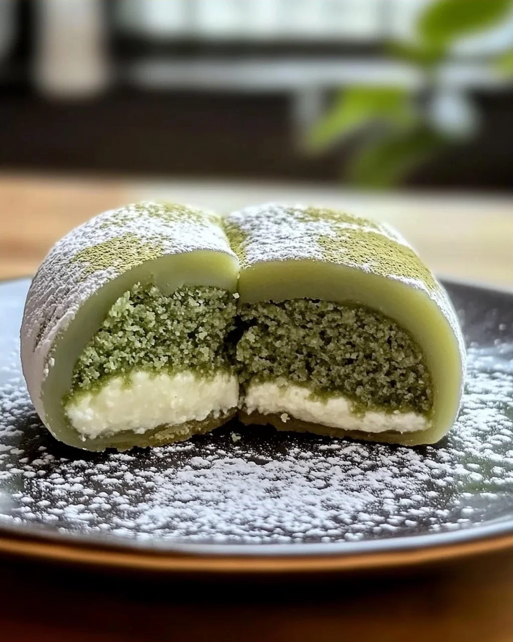 Köstlicher Matcha-Käsekuchen Daifuku Genuss