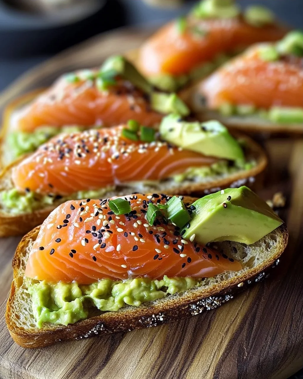 Lachs Avocado Laugenstange mit Topping