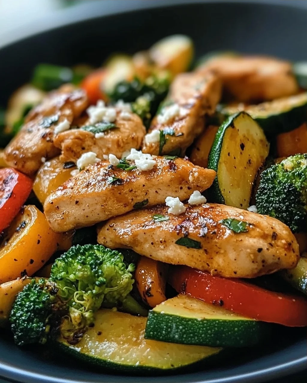 Leckere Low Carb Hähnchenpfanne mit Gemüse Rezept