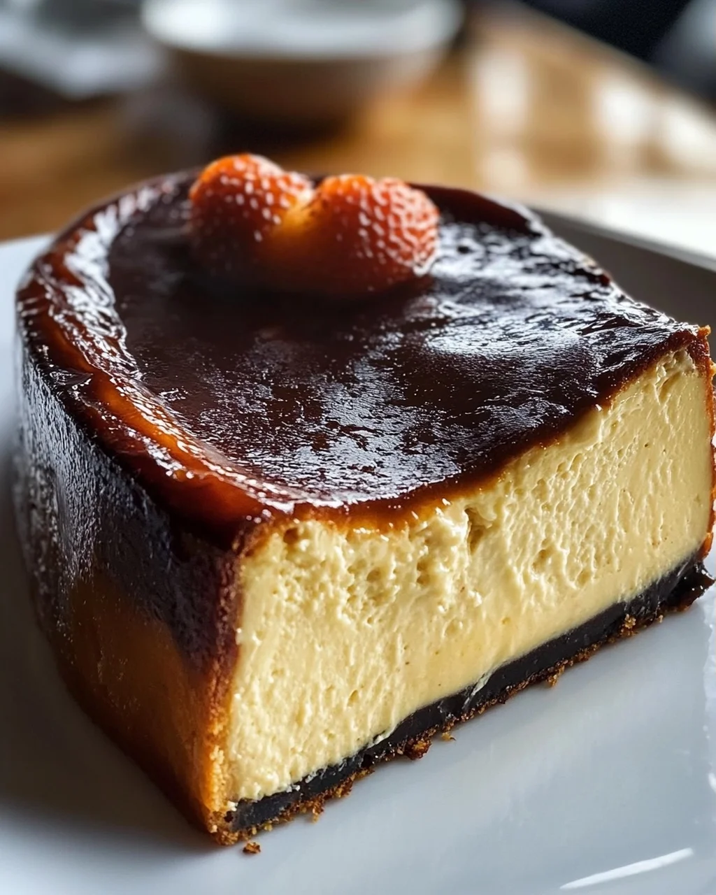 Leckeres Burnt Basque Cheesecake aus der Kastenform