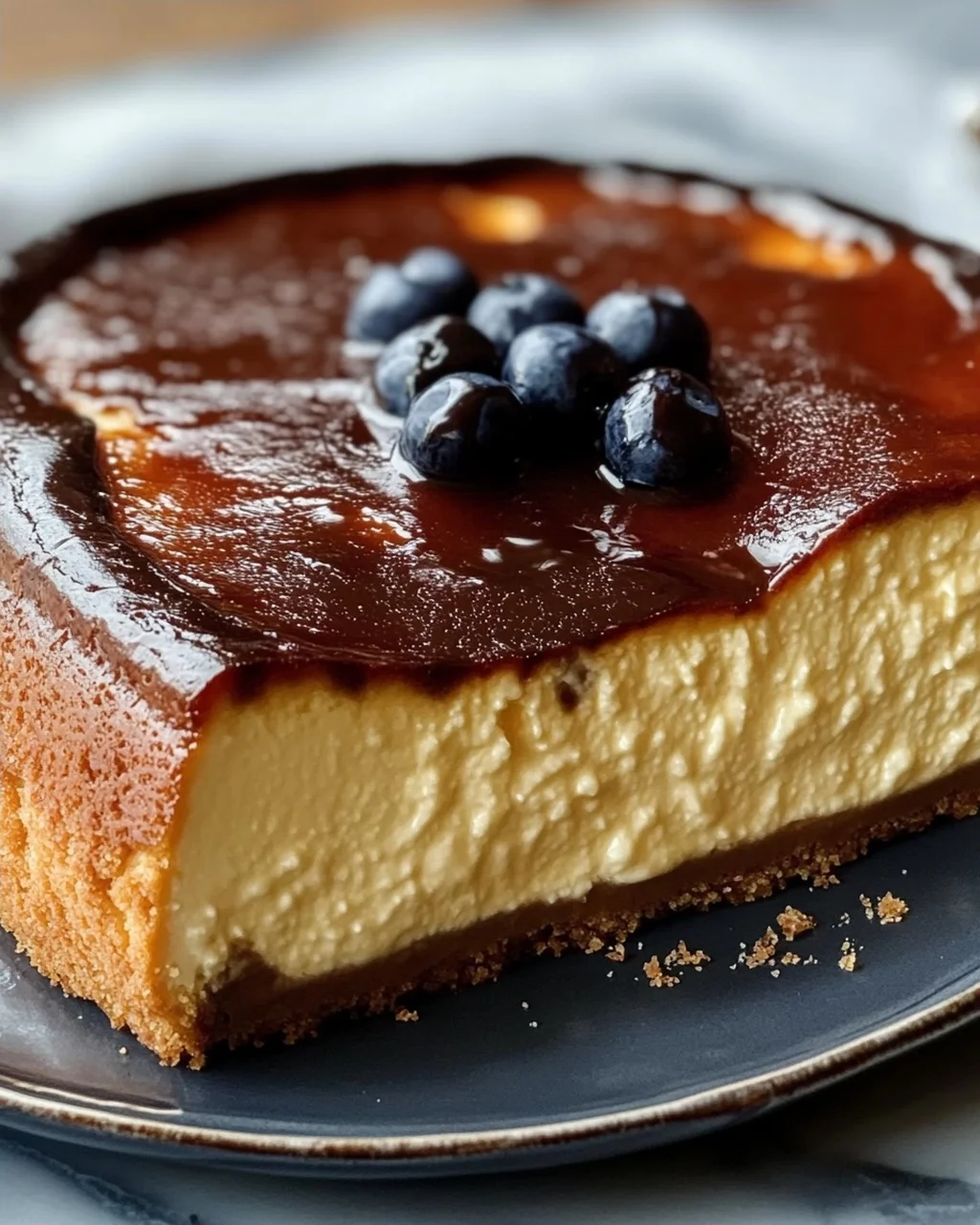Leckeres Burnt Basque Cheesecake aus der Kastenform
