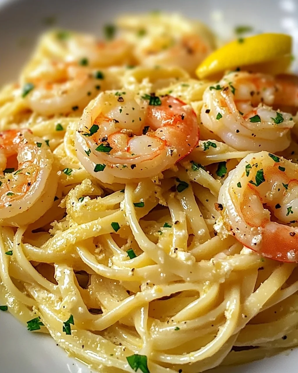 Lemon Herb Shrimp Linguine With Crème Fraîche Recipe