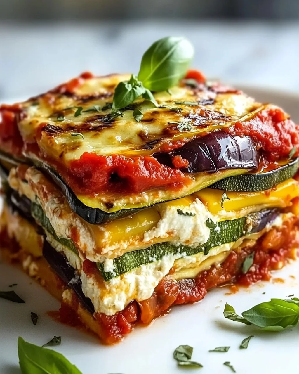 Mediterrane Gemüse-Lasagne mit cremiger Ricotta genießen