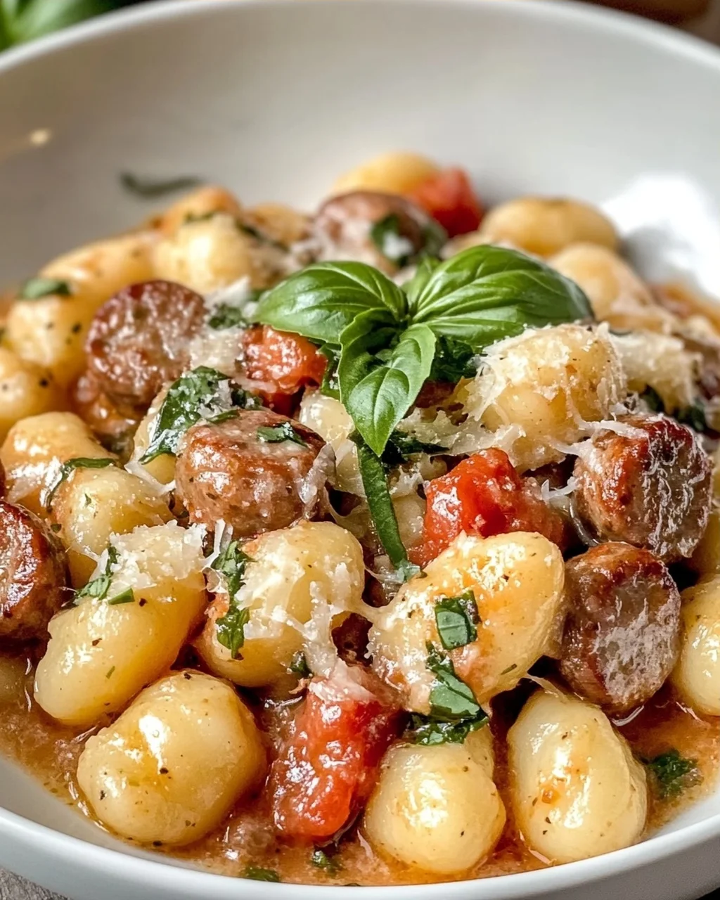 Pfannen-Cremige Gnocchi mit Wurst in 30 Minuten