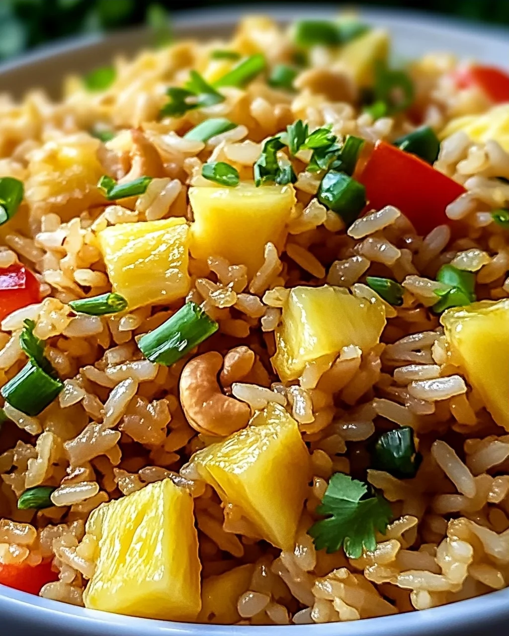 Thailändischer Ananas gebratener Reis für jeden Tag