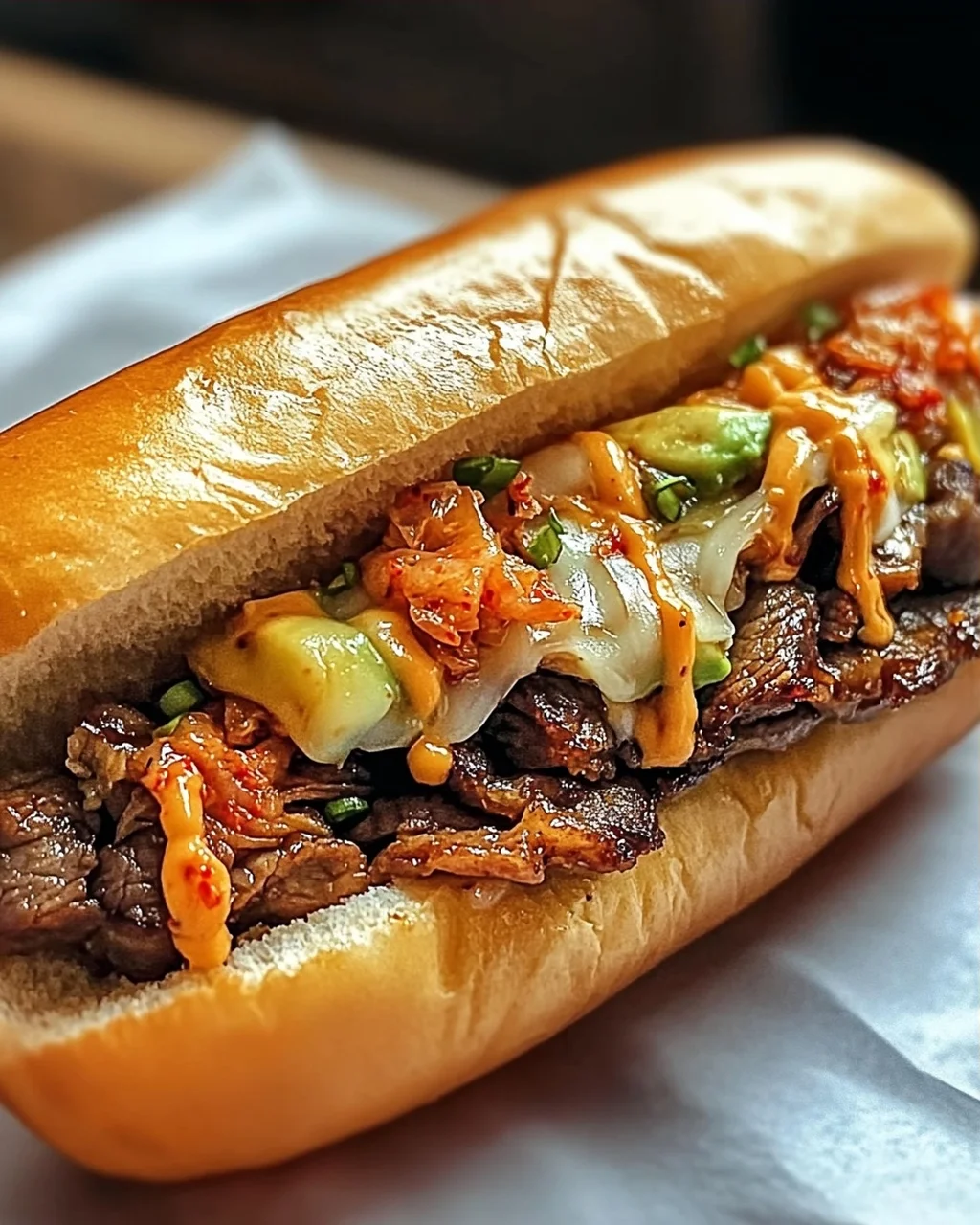 Unwiderstehliches koreanisch inspiriertes Kimchi Bulgogi Cheesesteak