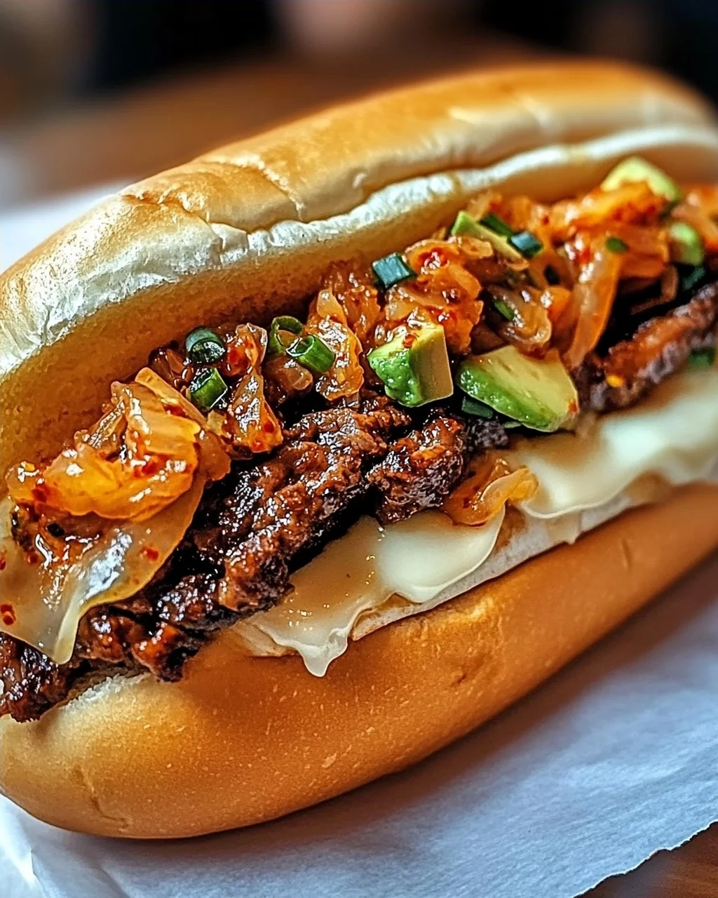 Unwiderstehliches koreanisch inspiriertes Kimchi Bulgogi Cheesesteak
