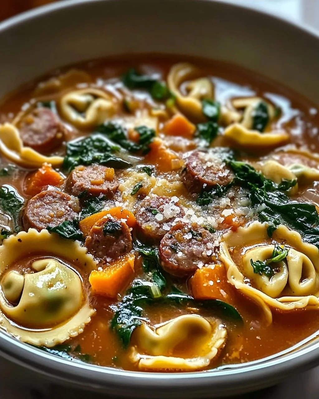 Wärmende Herbst-Tortellini-Suppe mit Rinderwurst – Einfach Genießen