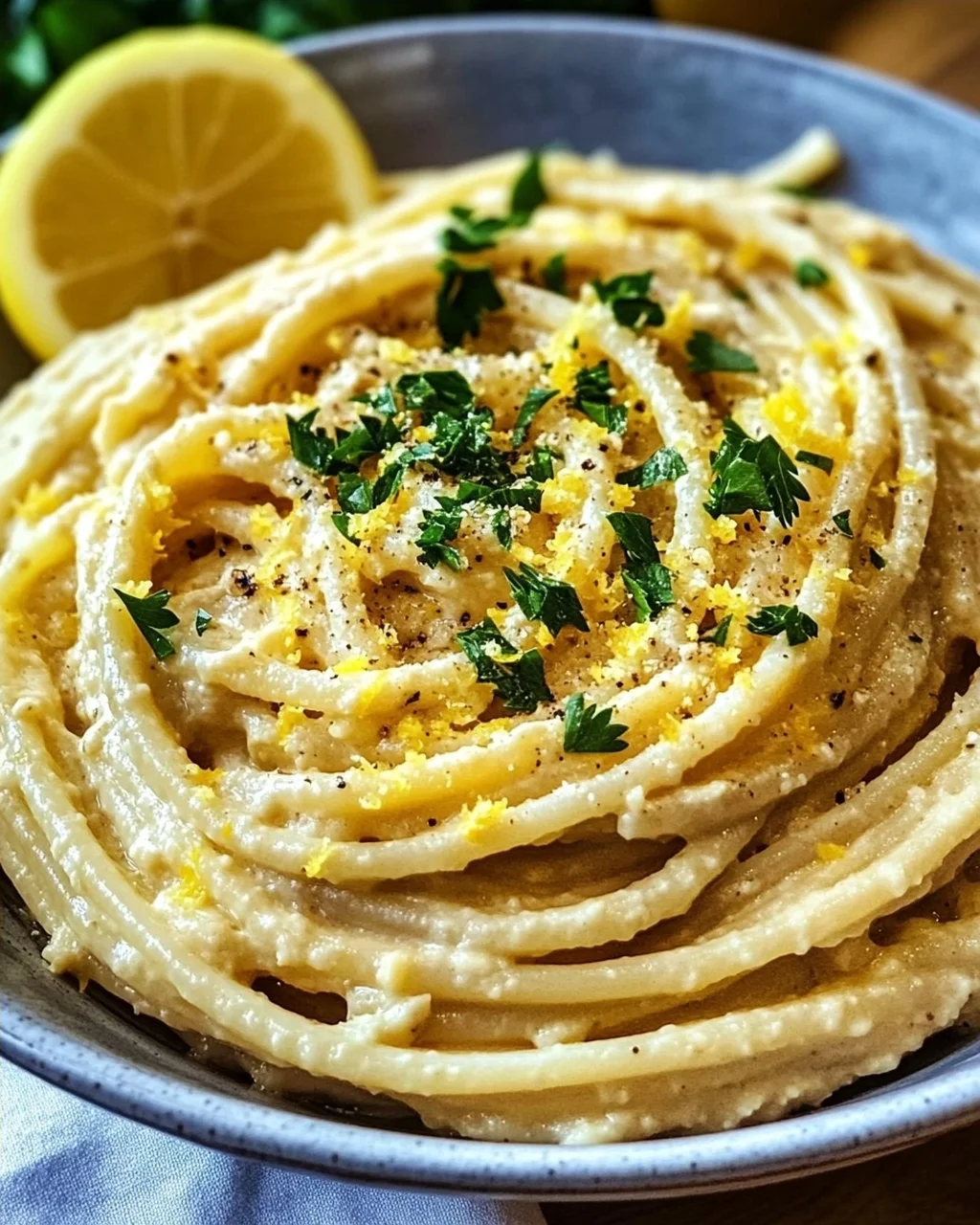 Zitronige Hummus-Pasta
